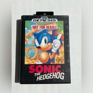 Sonic the Hedgehog (Sega Genesis, 1991) CIB Not For Resale